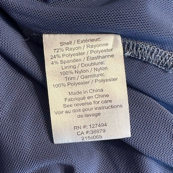 Heartloom Shirley Dress Jersey Knit Embroidered Puff Sleeve Blue size Small NWT - Picture 13 of 14